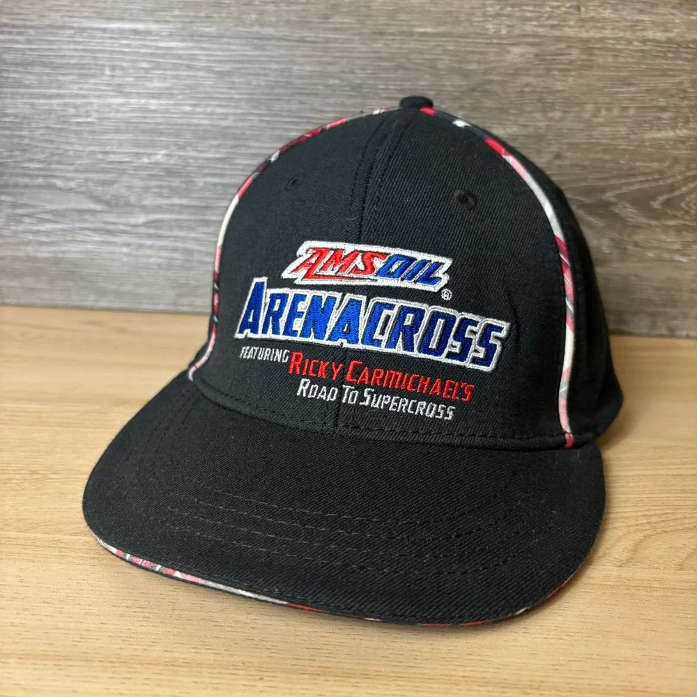 Amsoil Arenacross Hat Cap Fitted One Size Black Ricky Carmichaels Supercross